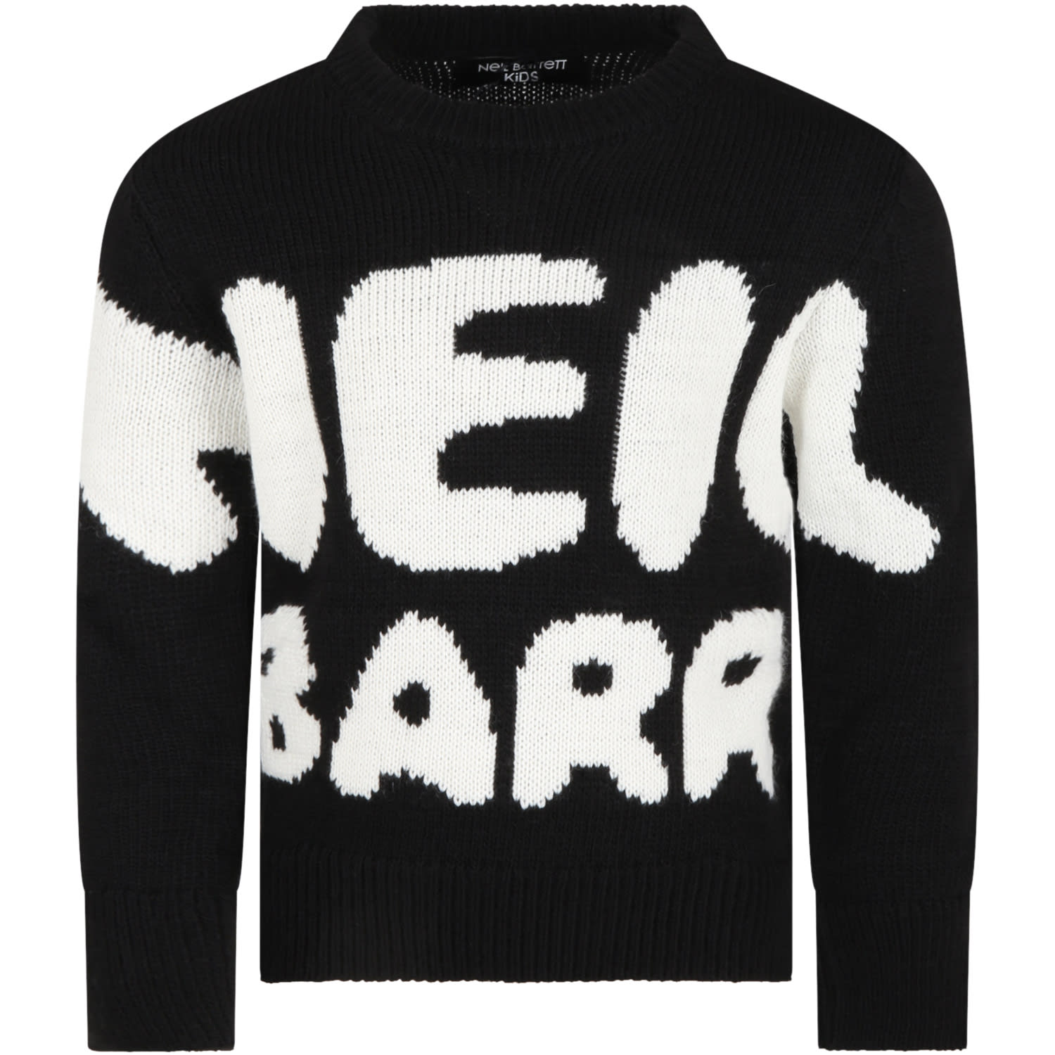 Neil Barrett Black Sweater For Boy With Logo