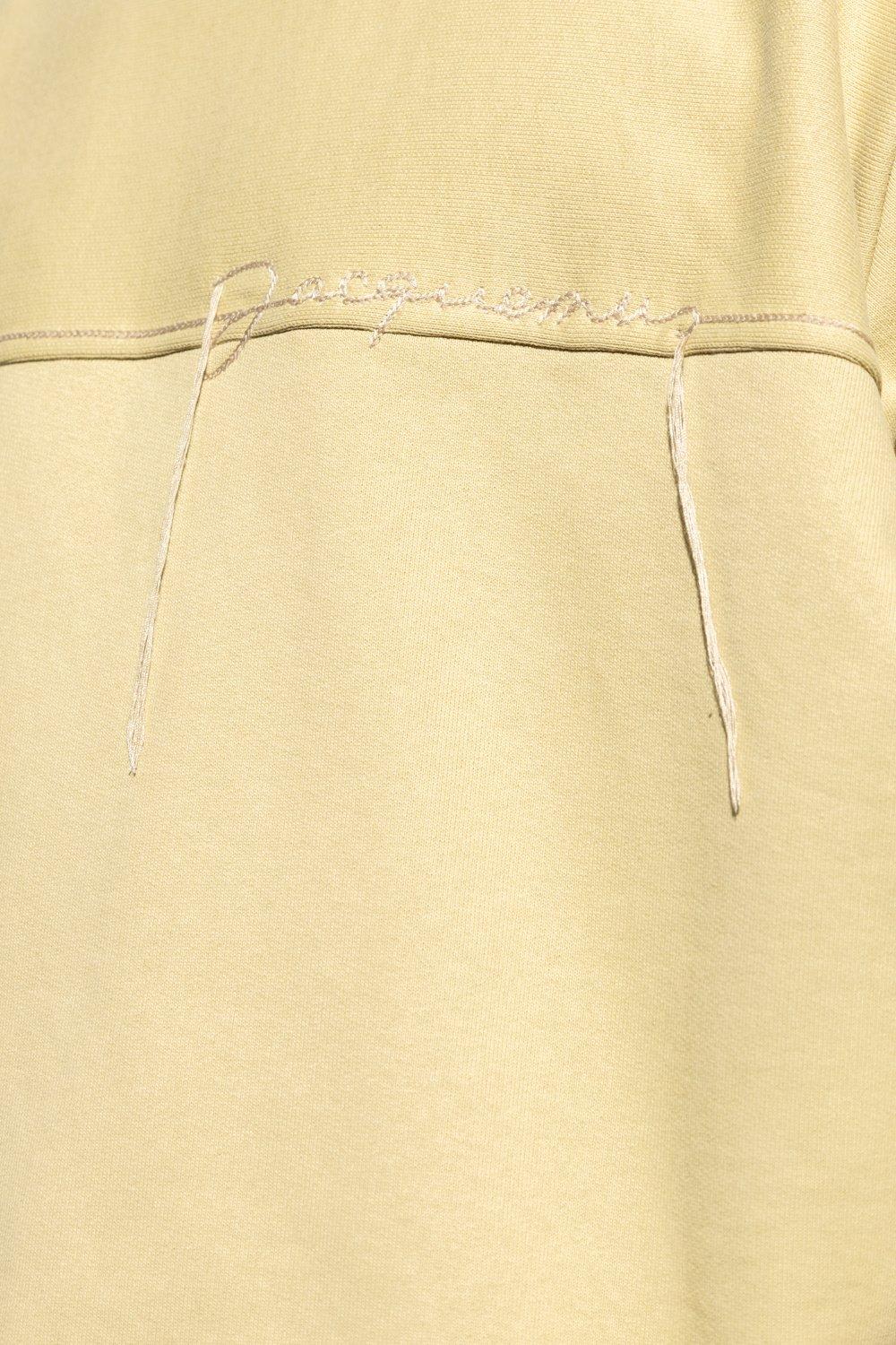 Shop Jacquemus Logo Printed Crewneck Sweatshirt In Beige