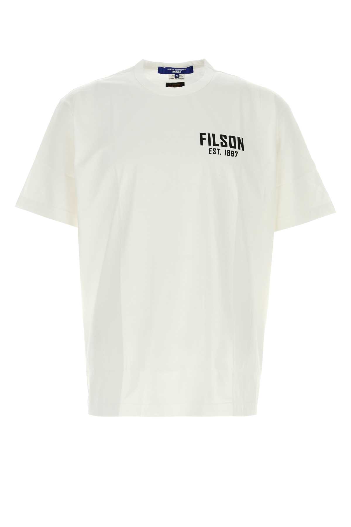 Junya Watanabe Crew Neck Short Sleeve Graphic Print T-shirt In Neutral