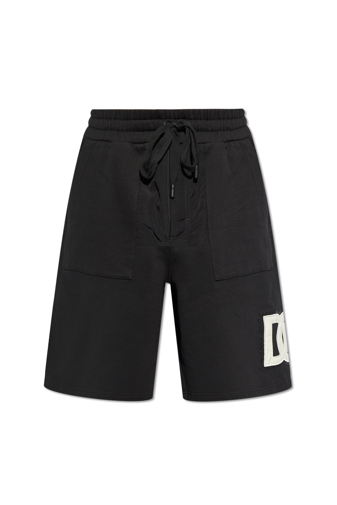 Shop Dolce & Gabbana Shorts With Logo In Nero