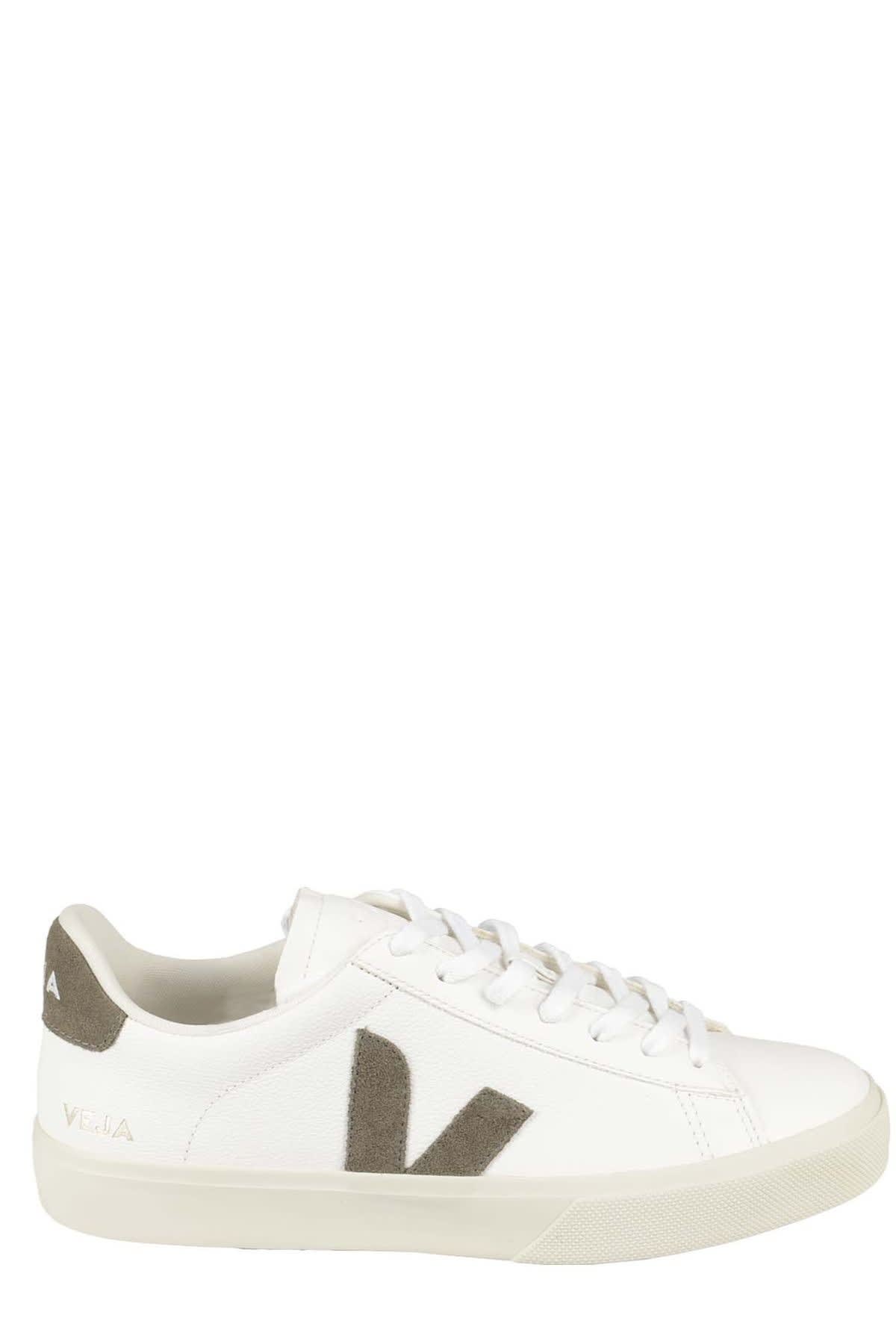 Shop Veja Campo Chromefree In Extra White Kaki