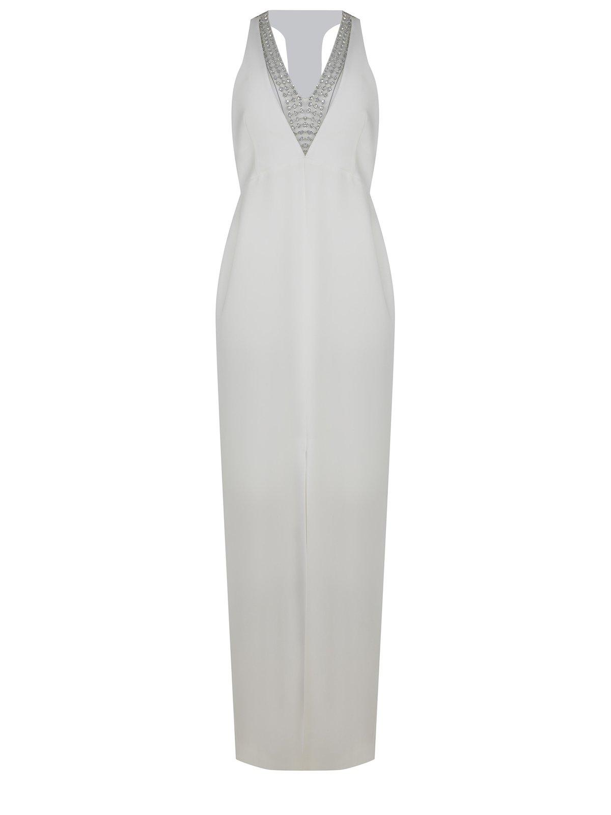 Max Mara Secolo Embellished V-neck Sleeveless Dress  Pianoforte