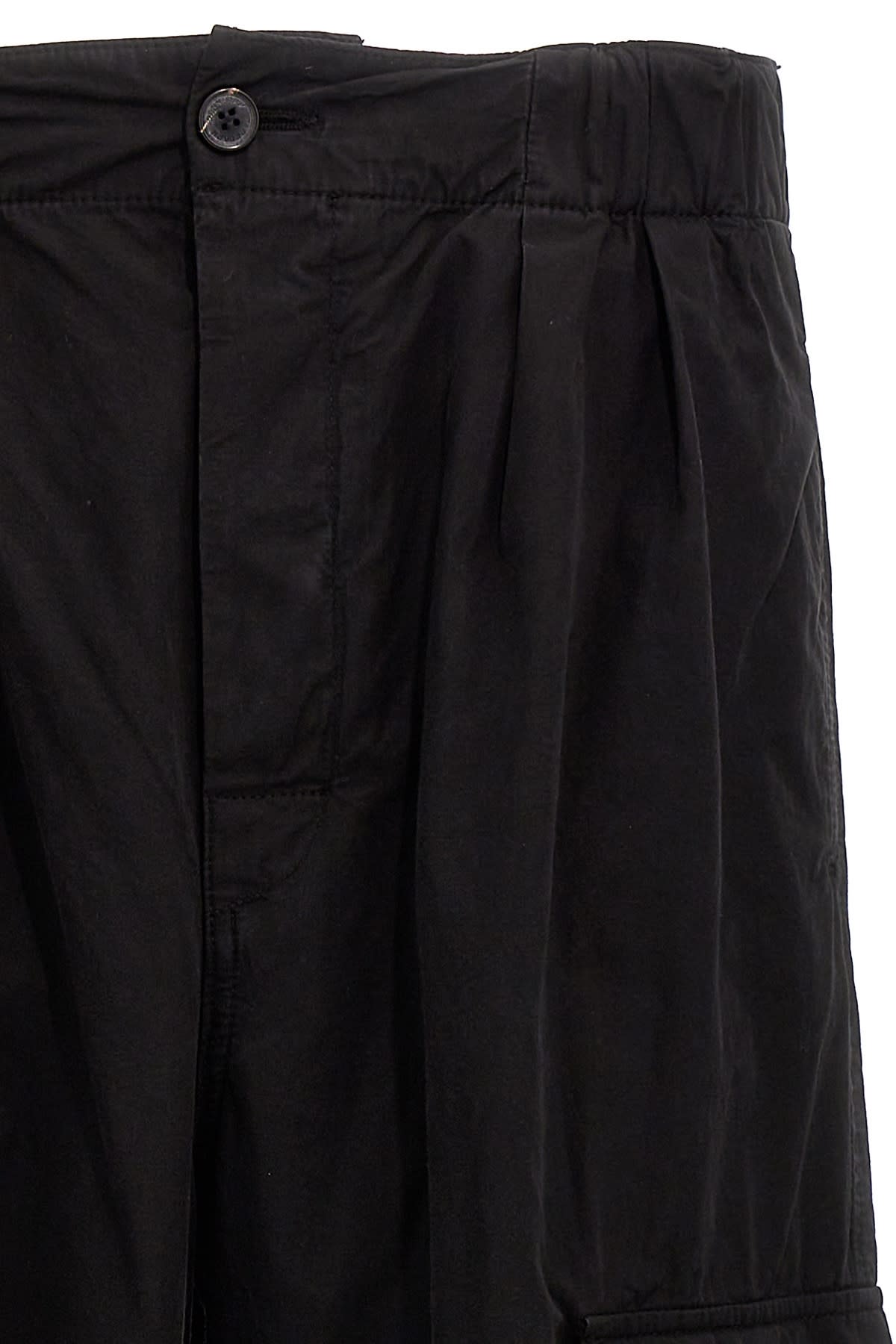 Shop Darkpark Pantalone Eric Jogger Cargo In Black