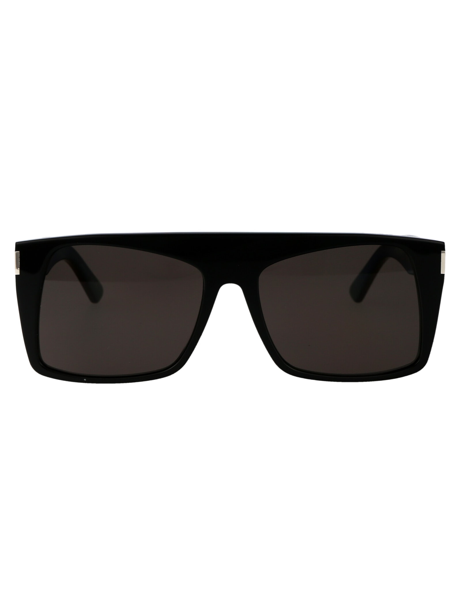 Shop Saint Laurent Sl 651 Vitti Sunglasses In 001 Black Black Black