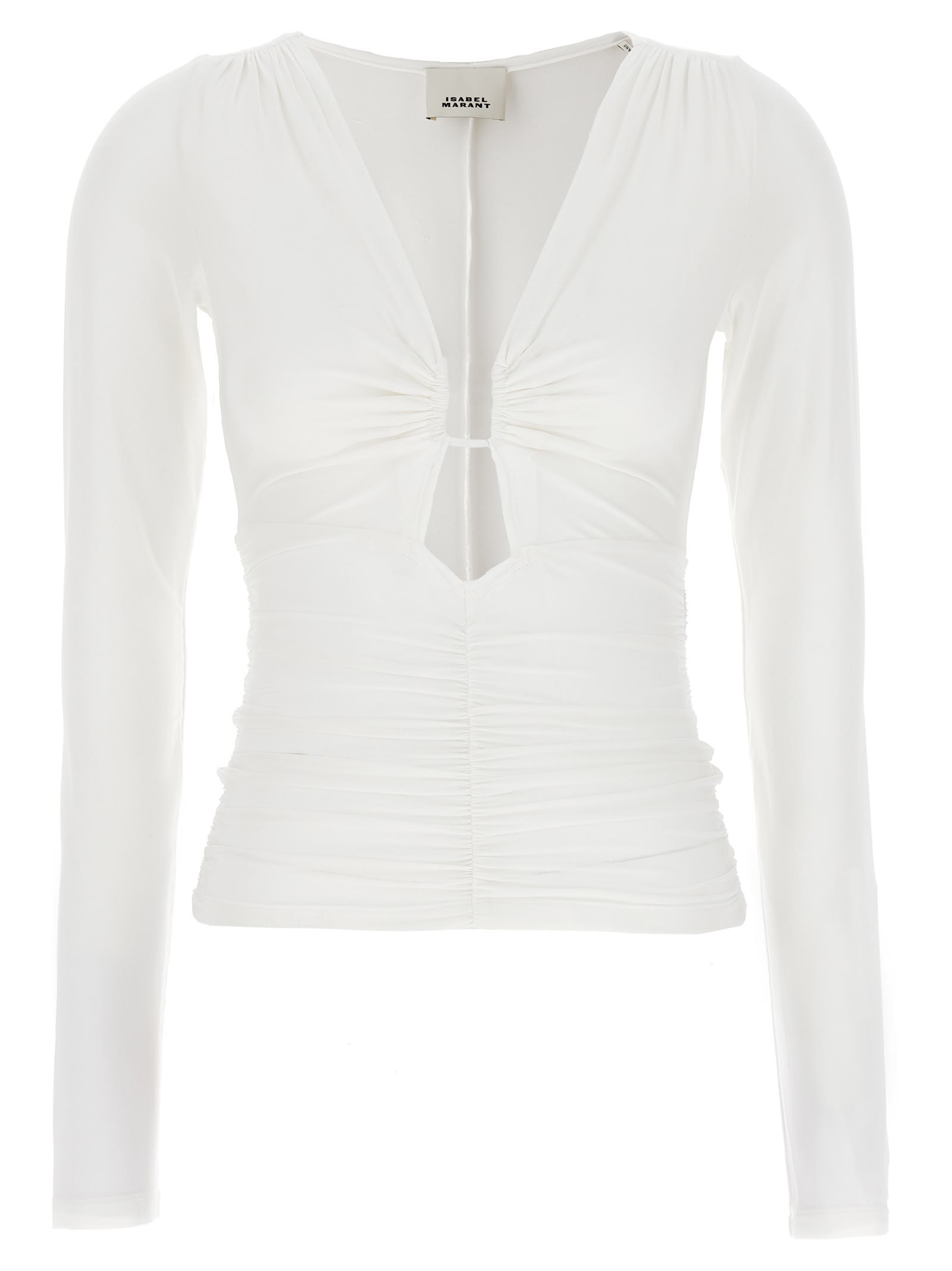 Shop Isabel Marant Top Laura In White