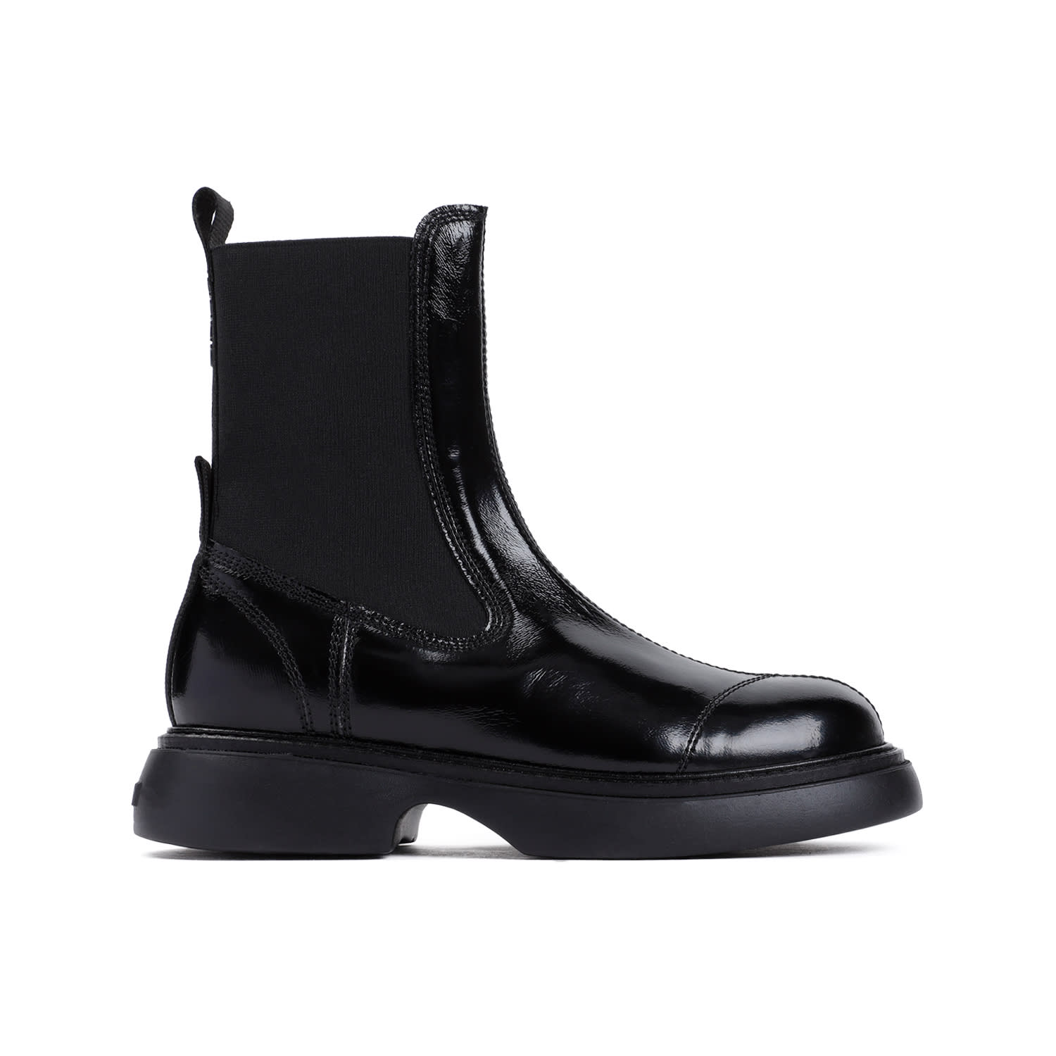 Shop Ganni Everyday Mid Chelsea Boots In Black Black