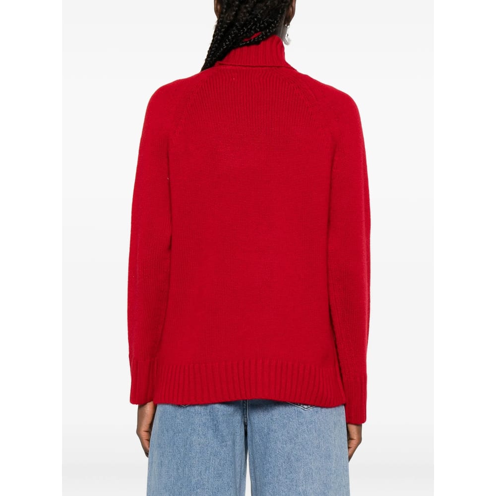 Zadig & Voltaire High-neck Button-detail Sweater In Red