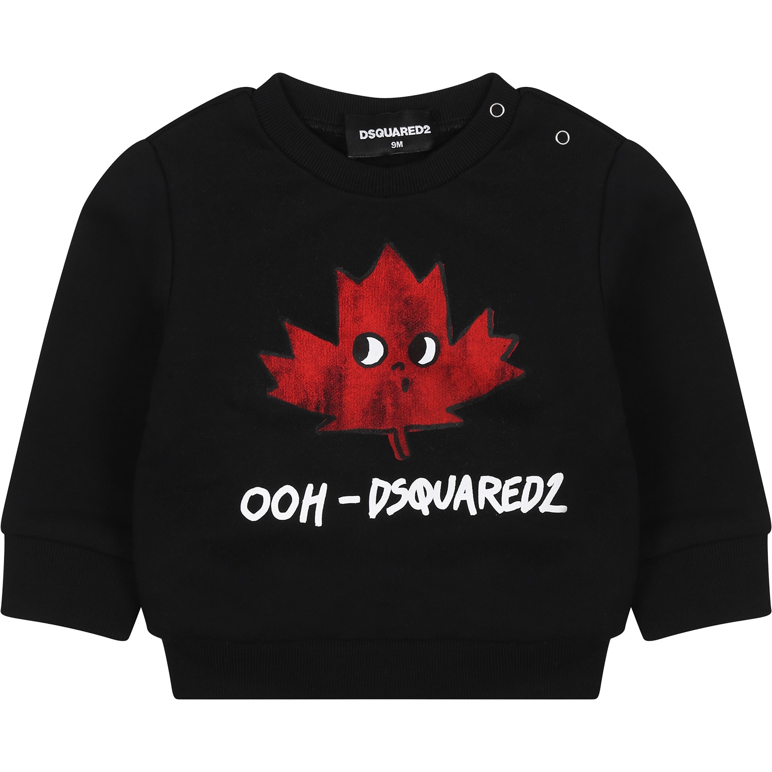 Dsquared2 Kids' Black Sweatshirt For Baby Boy With Logo