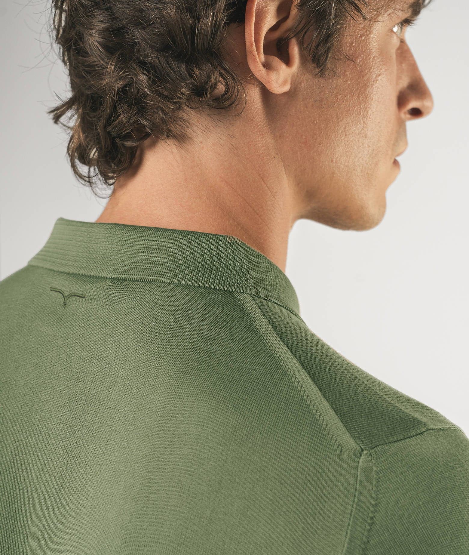 Larusmiani Ischia Polo Sweater In Olive