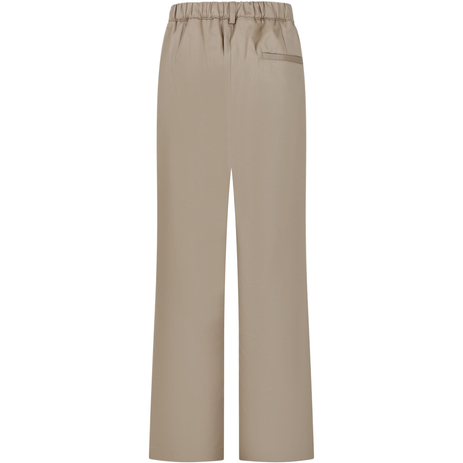 Shop Versace Beige Trousers For Girl With Logo