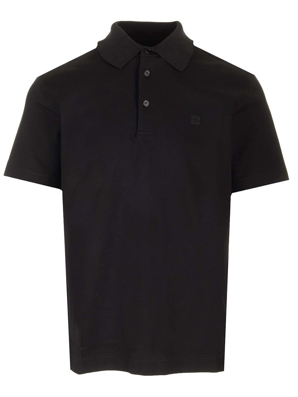 Shop Givenchy Cotton Polo Shirt In Nero