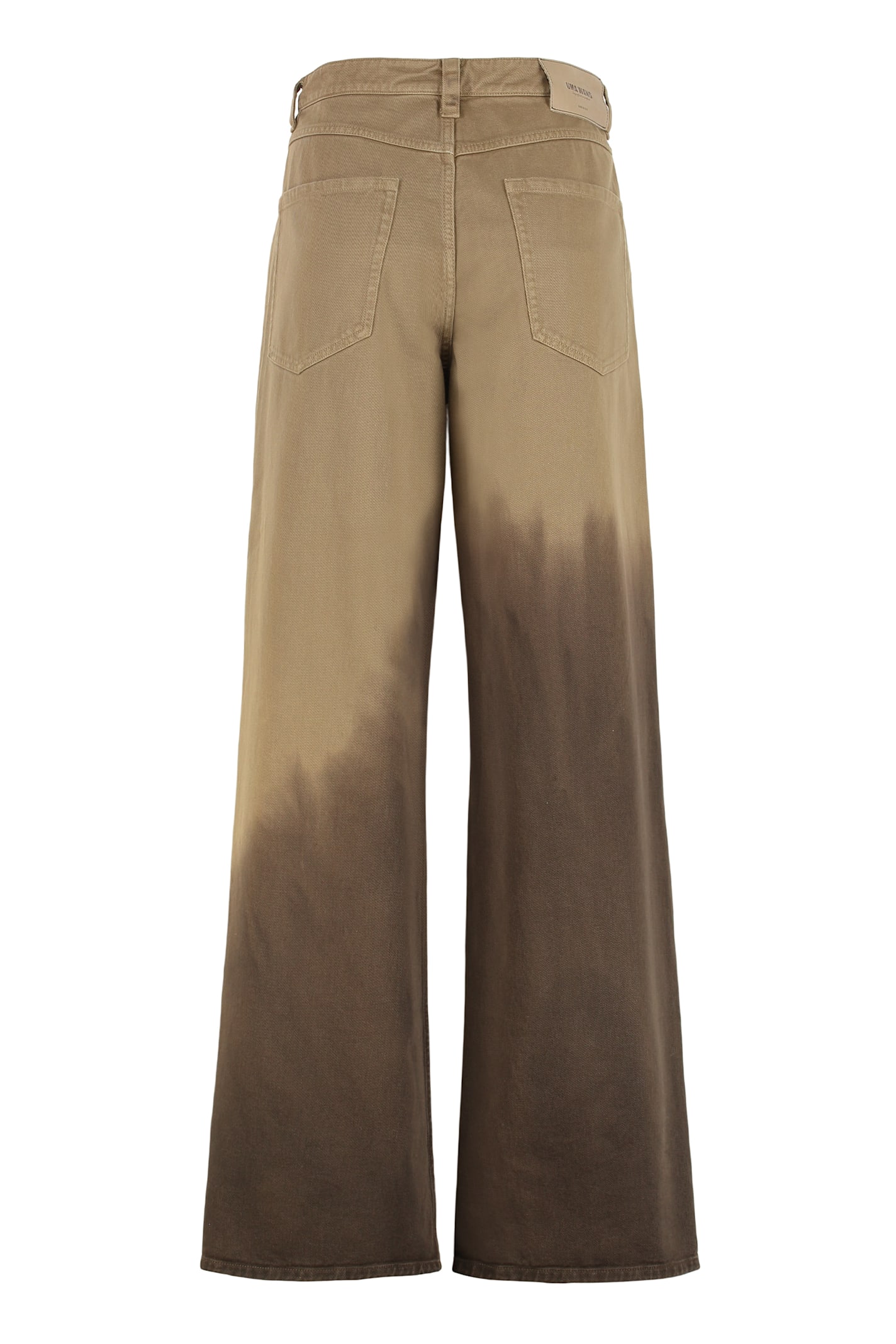 Uma Wang Wide High-waisted Trousers In Brown