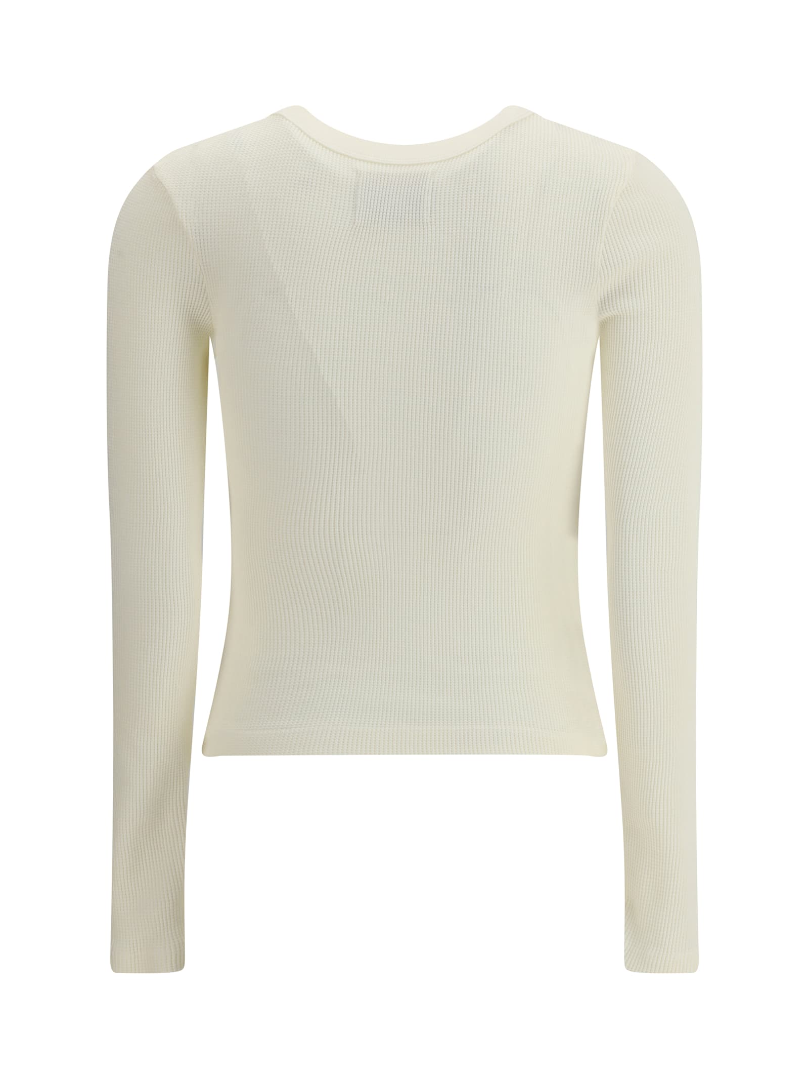 Citizen Of Humanity Citizens Of Humanity Varra Henley Ribbed-knit Top In Neutral