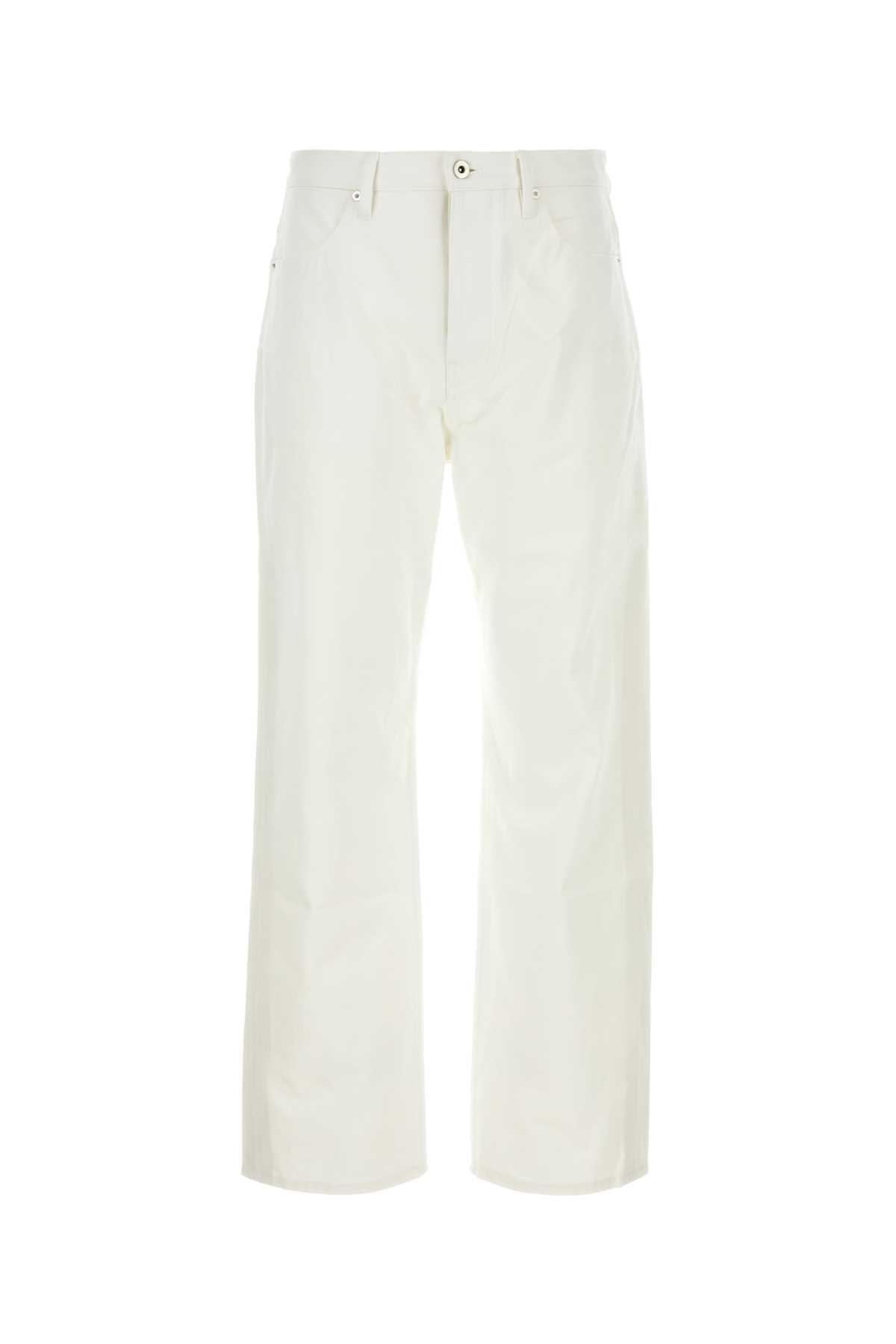 Shop Jil Sander White Denim Jeans In 102