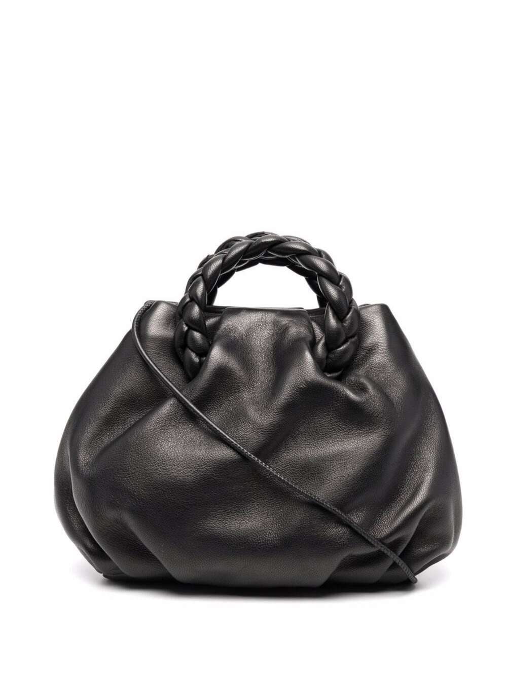 Hereu Womans Bonbon Black Leather Handbag