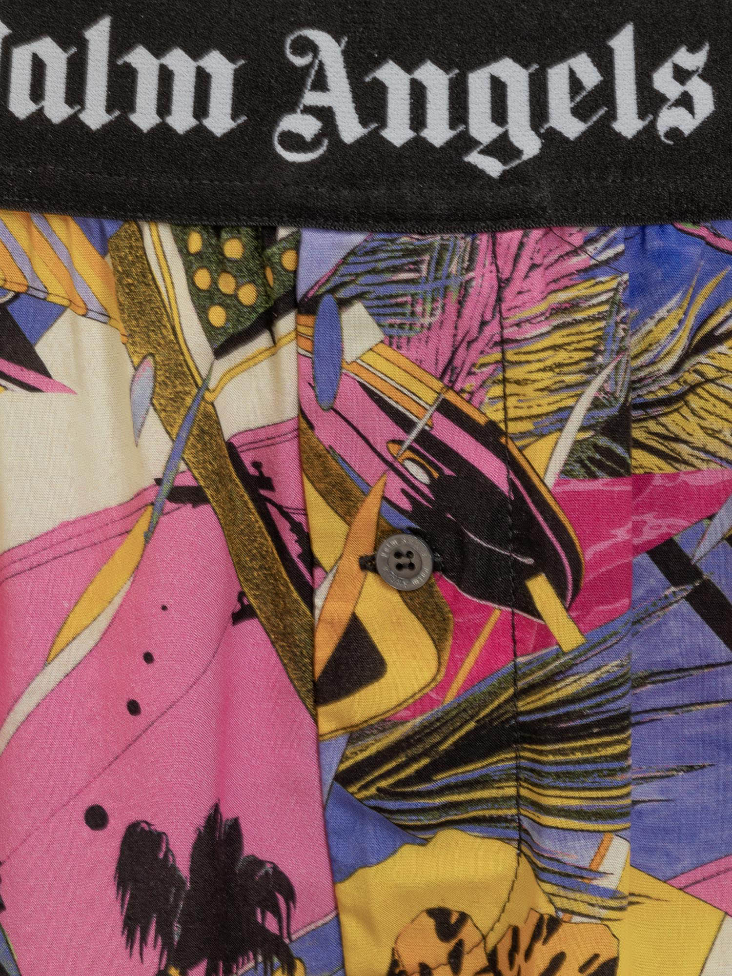 Palm Angels Man Beach Shorts And Pants Purple Size L Viscose In Multicolore