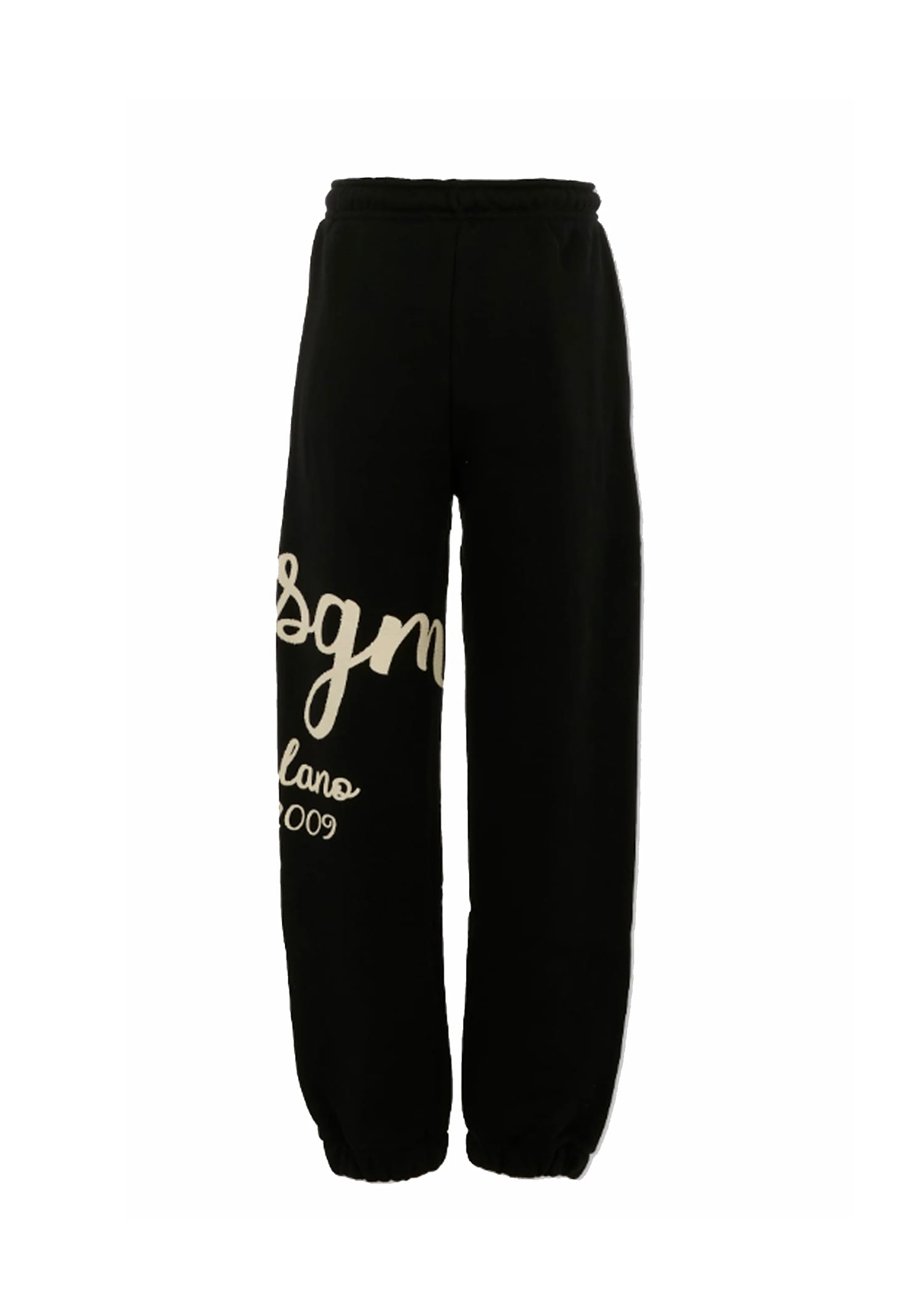 Msgm Black Trousers For Boy With Logo In Black