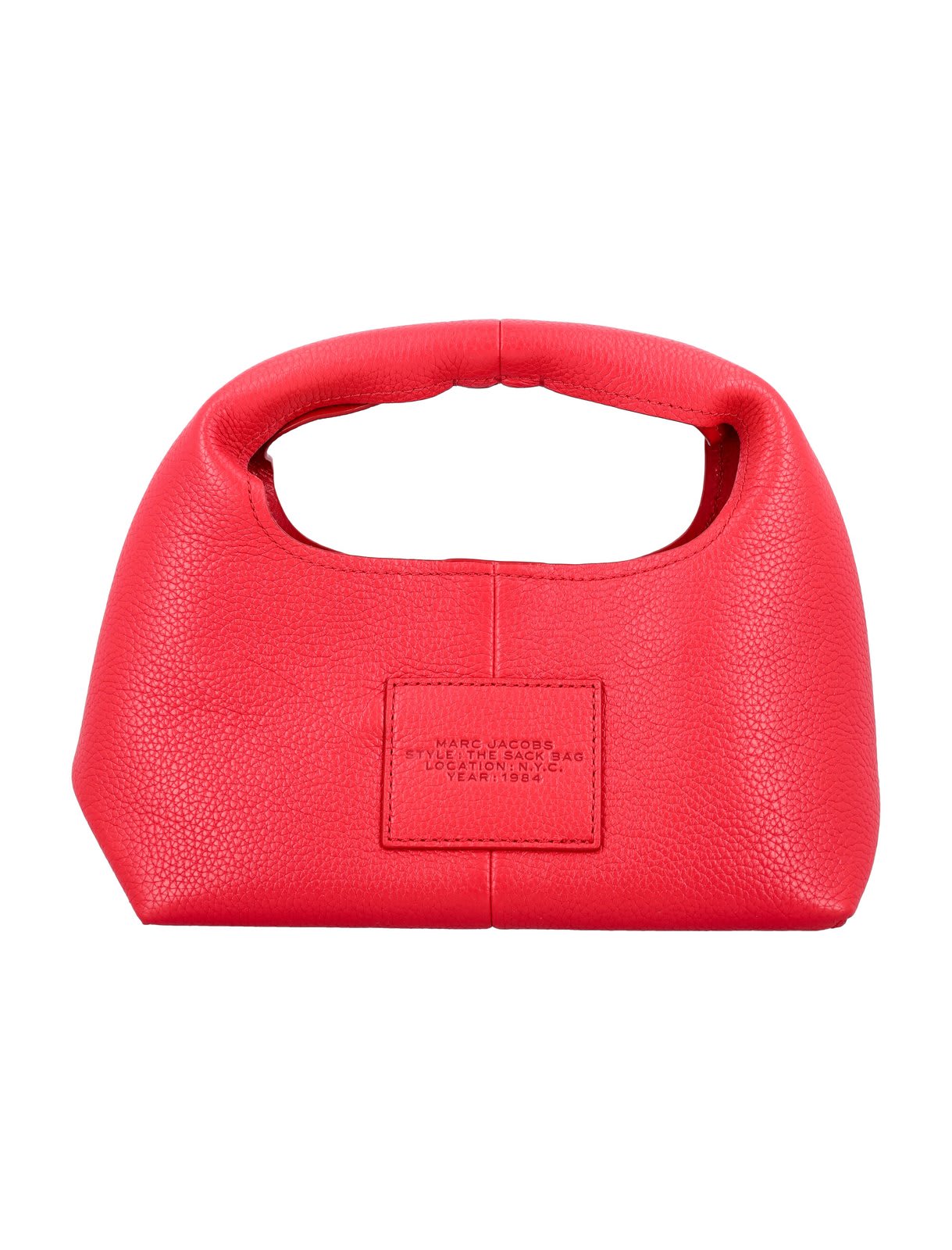 Shop Marc Jacobs Logo Debossed Mini Top Handle Bag In Red