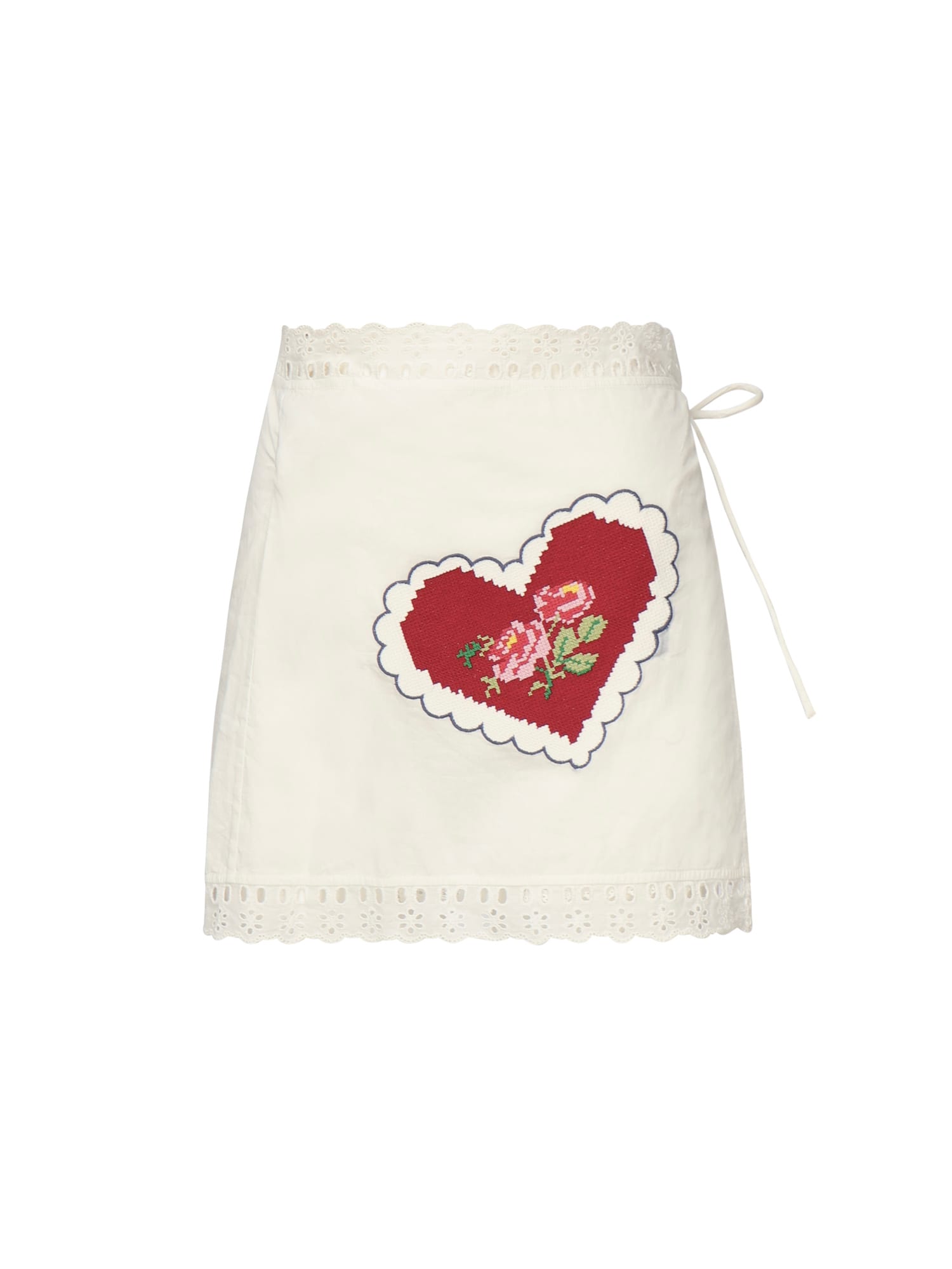 For Love & Lemons Miniskirt Mi Amore In White