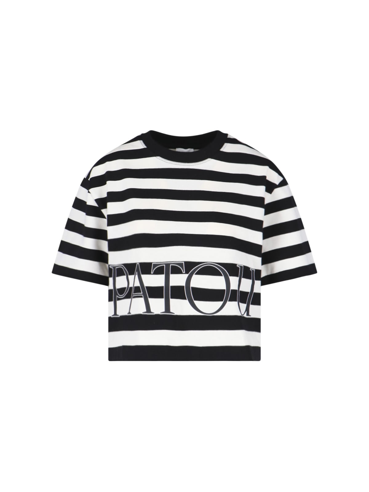 Shop Patou Crop T-shirt In Black