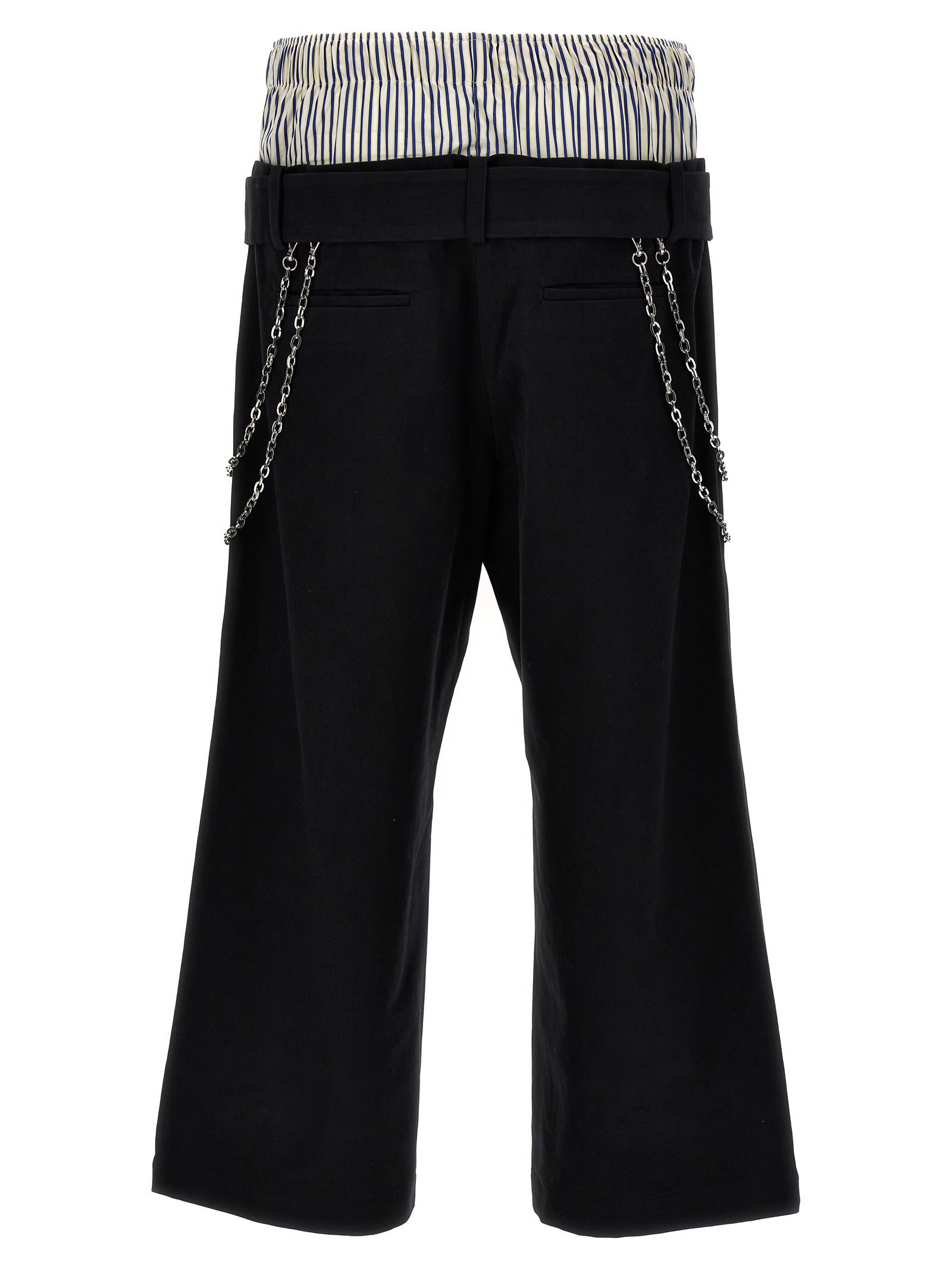 Shop Bluemarble Double Layered Boxer Pants In Black