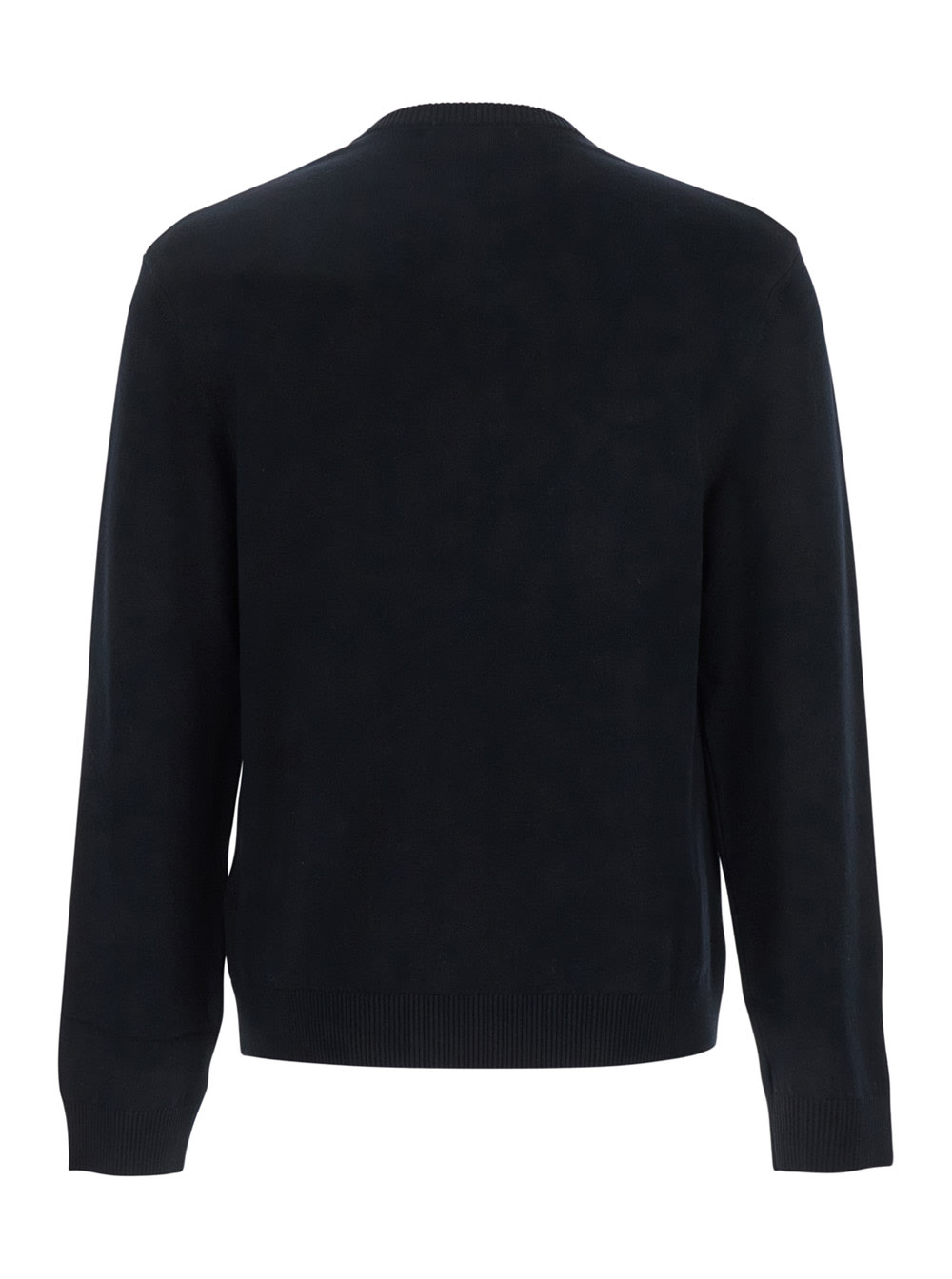 Marine Serre 'lune Logo' Crew Neck Sweater In Black