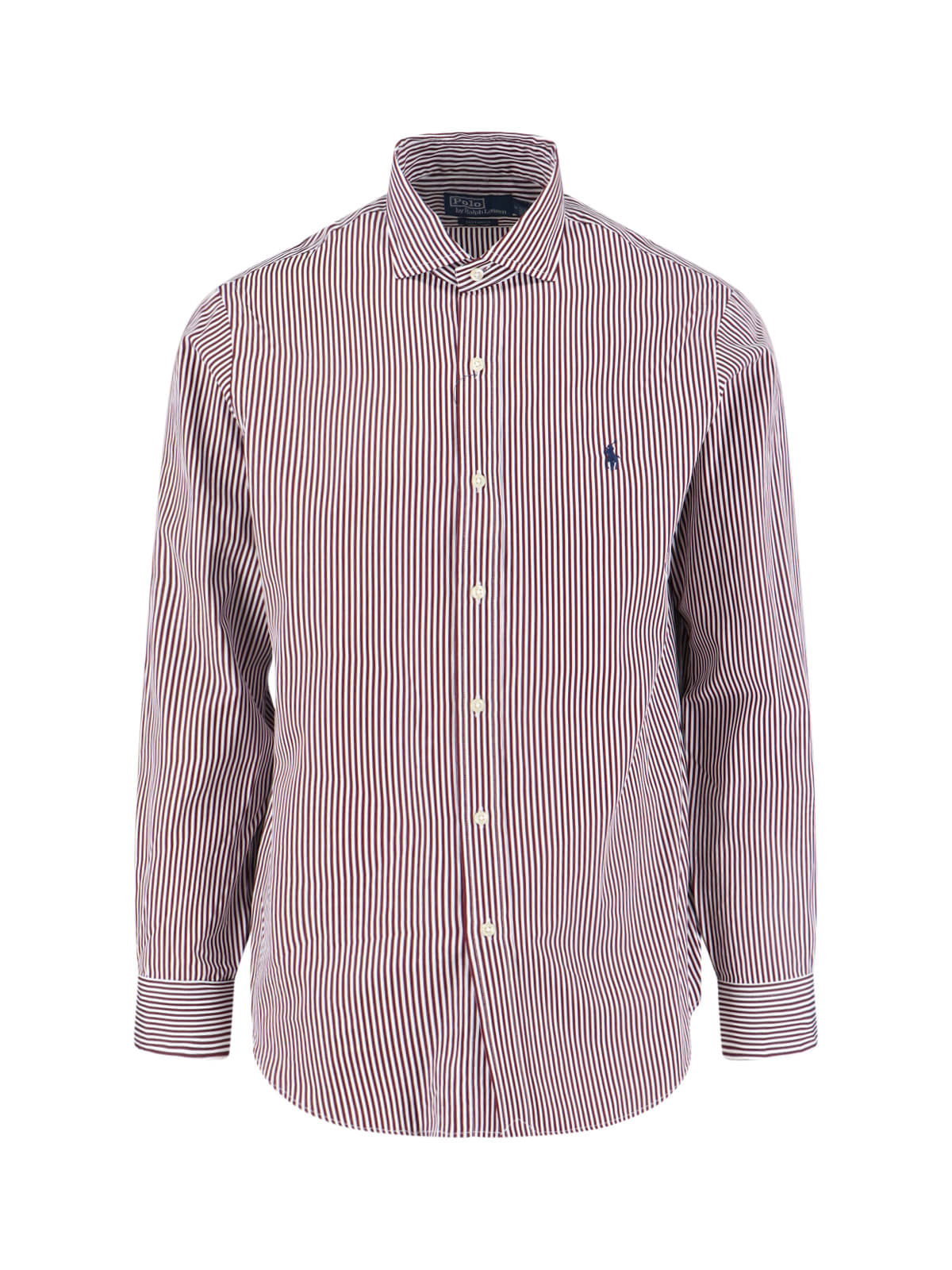 Polo Ralph Lauren Red And White Striped Button-up Shirt In Red