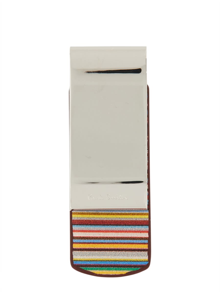 Shop Ps By Paul Smith Money Clip With Logo Bag In Multi Coloured