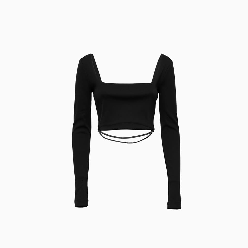 Anouki Square Neck Cropped Top