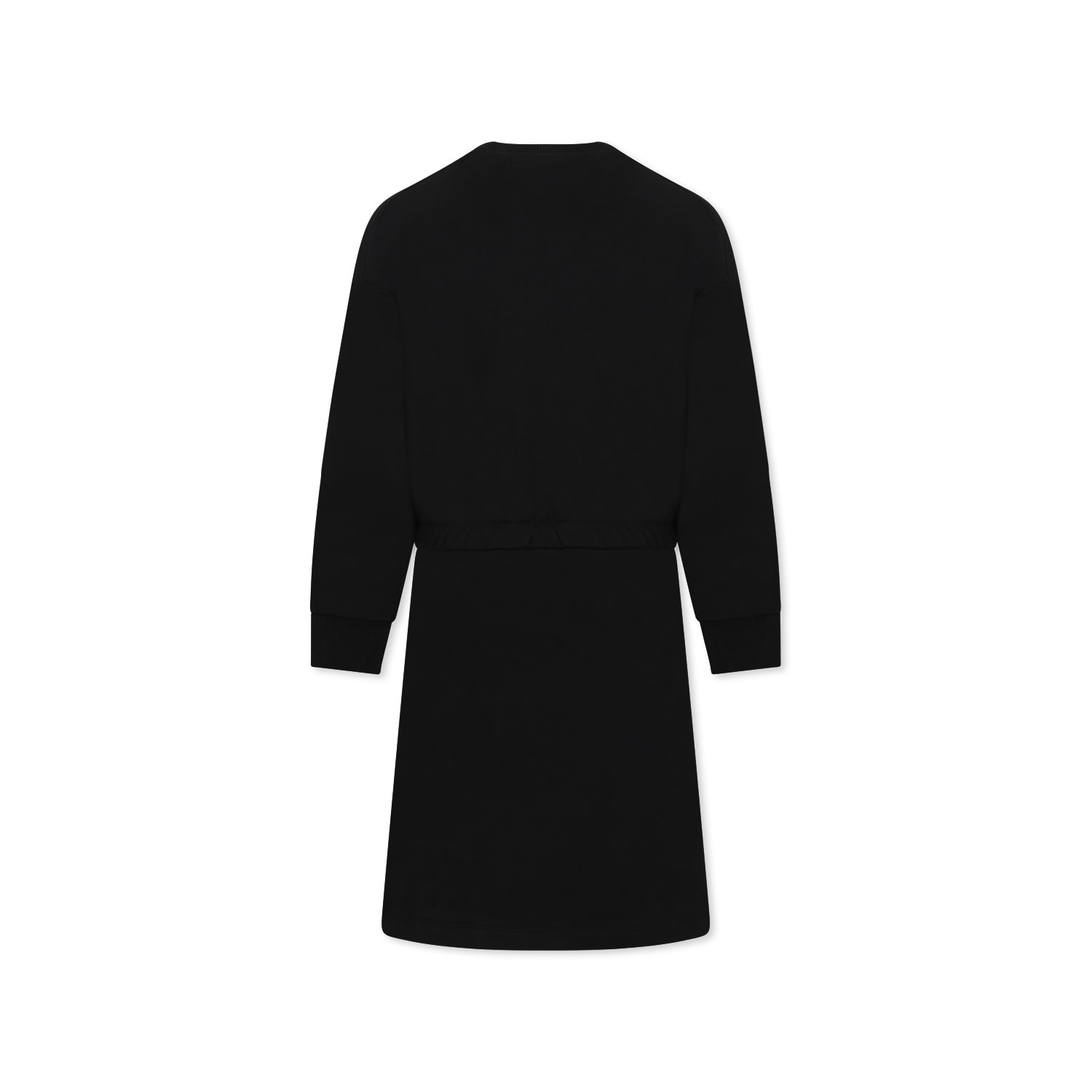 Calvin Klein Black Dress For Girl With Logo In Black