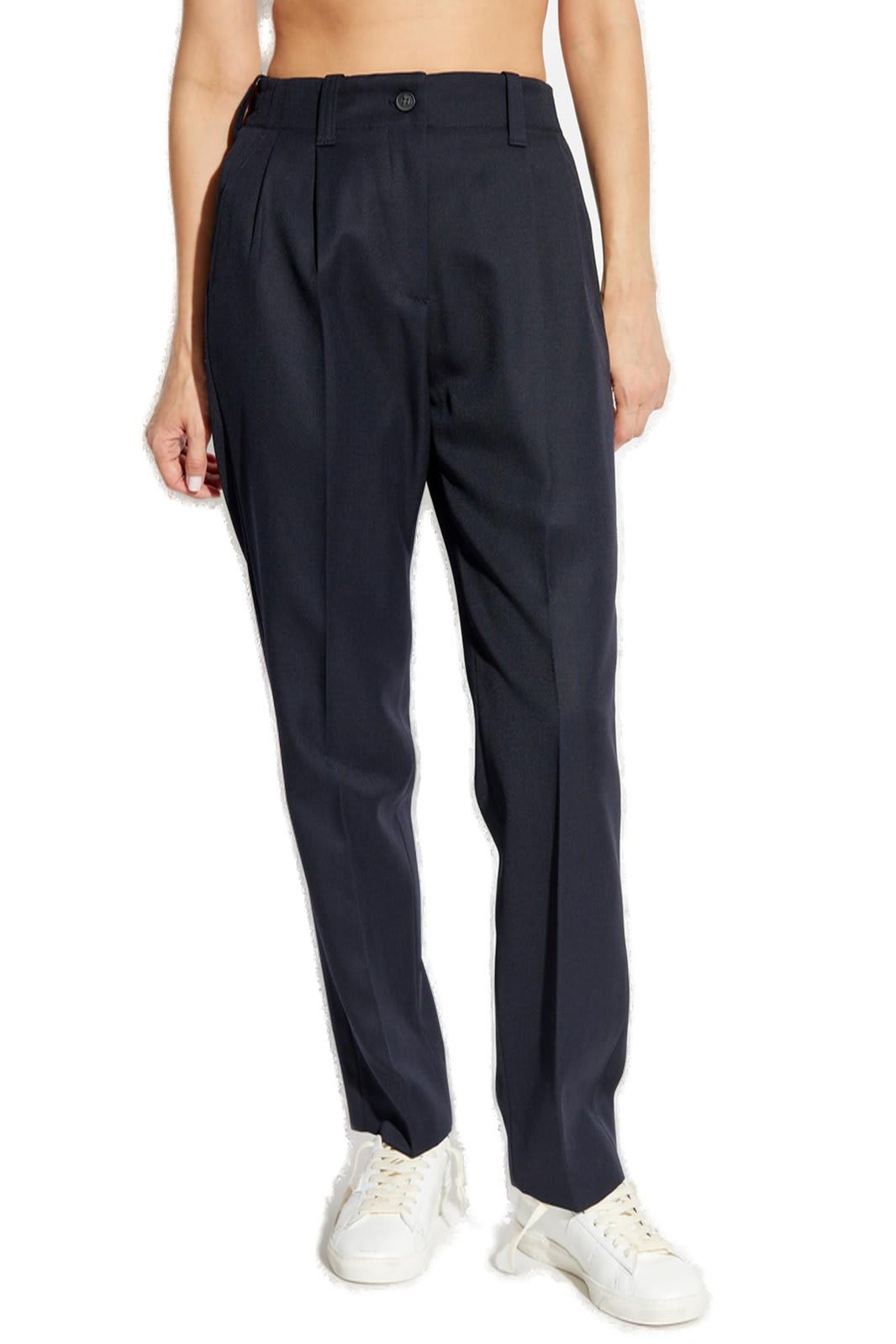 Shop Golden Goose Creased Pants In Blue