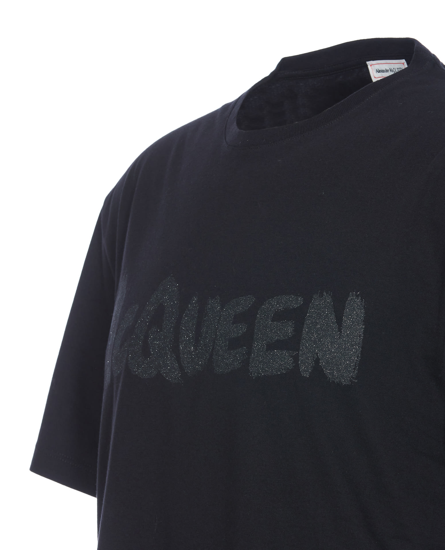 Shop Alexander Mcqueen Mcqueen Graffiti T-shirt In Black