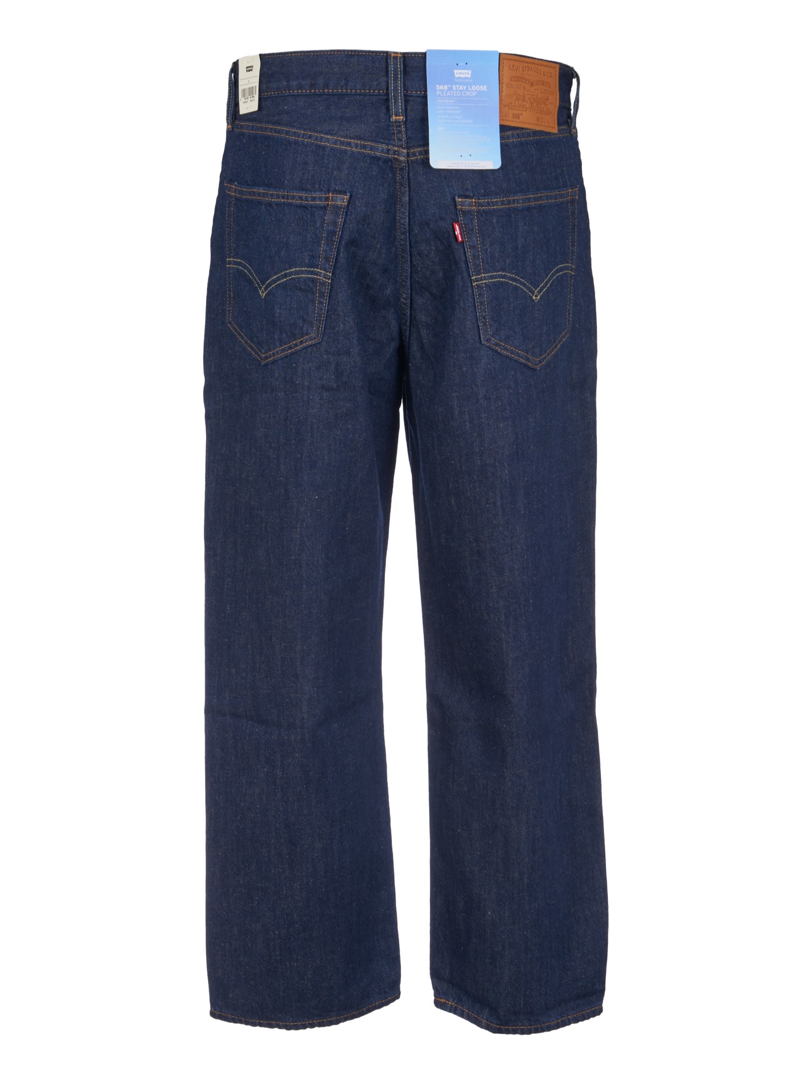 Shop Levi's Buttoned Cropped Jeans In Blue
