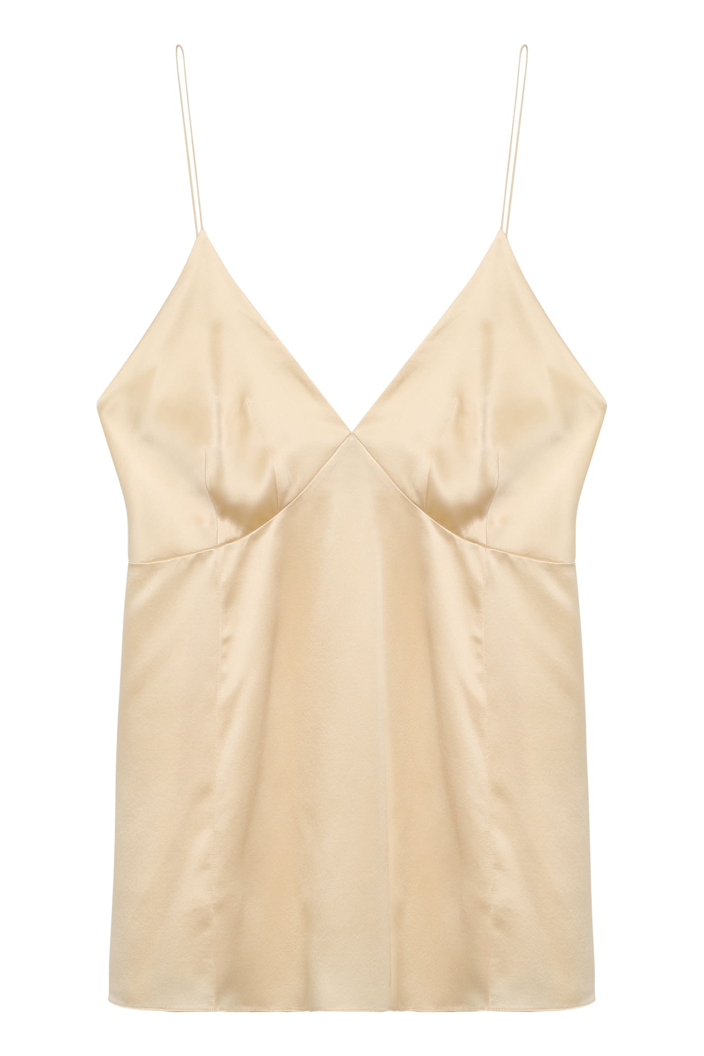 Khaite Grisella Silk Top In Neutral