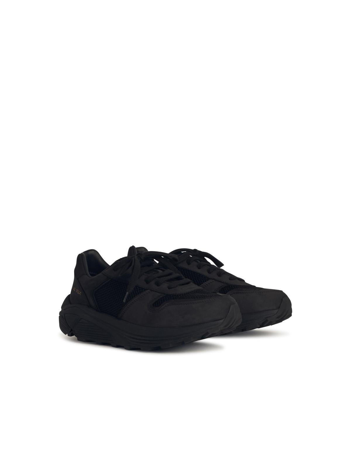 runner Black Leather Blend Sneakers