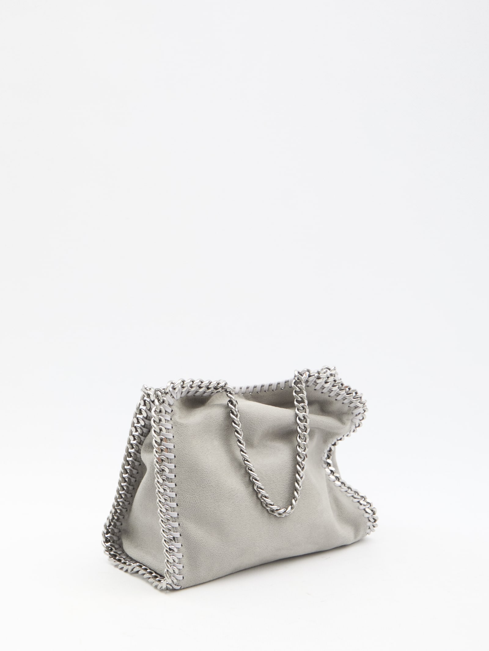 Shop Stella Mccartney Mini Falabella Tote Bag In Grey