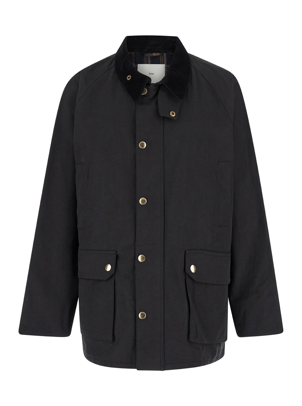 Shop Dunst Hunting Jacket Cotton Mix In Black