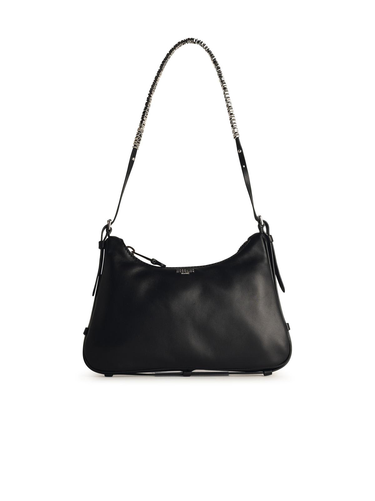 Shop Moschino Hobo Black Leather Bag