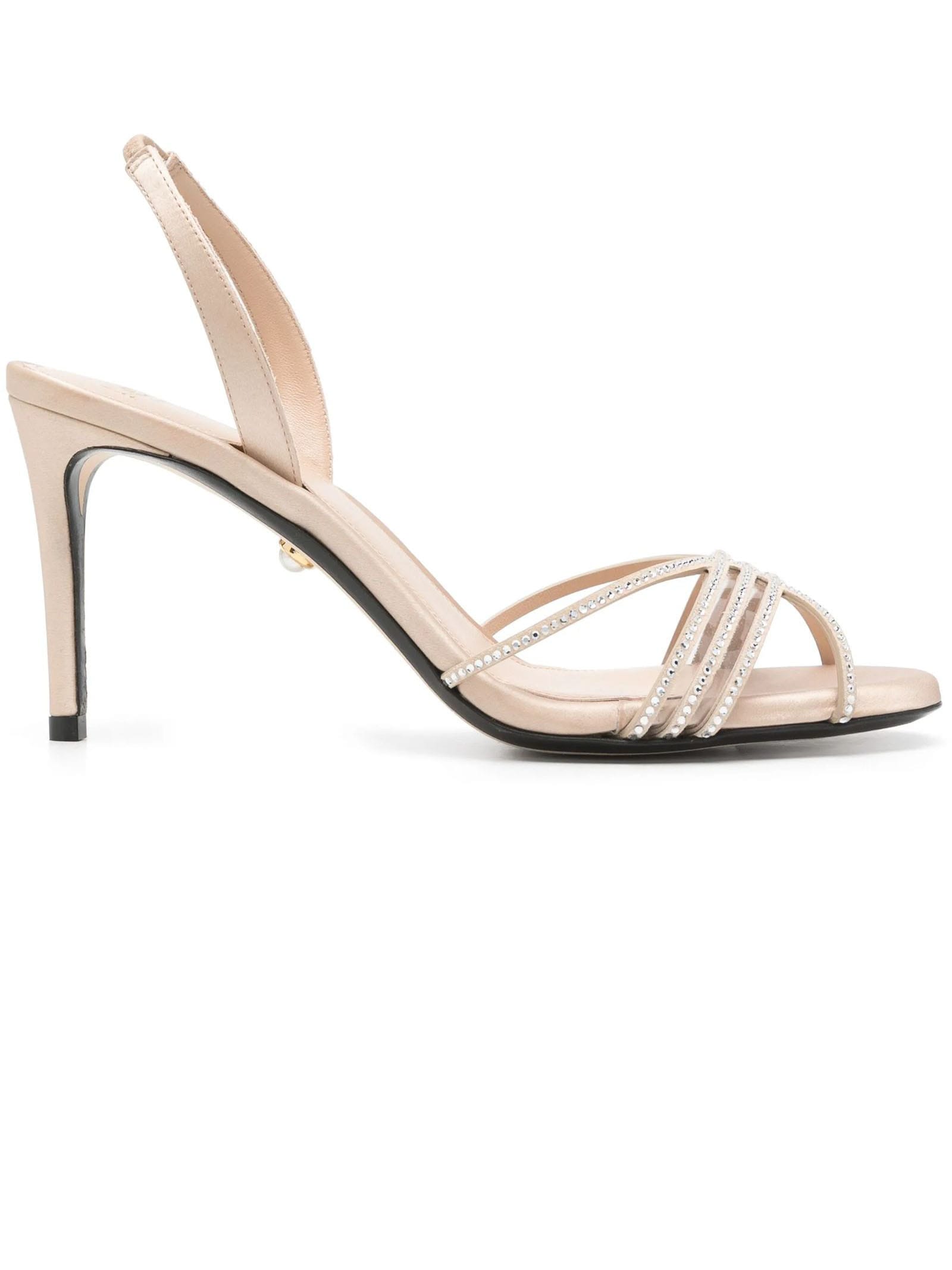 Light Beige Leather Giusy Sandals