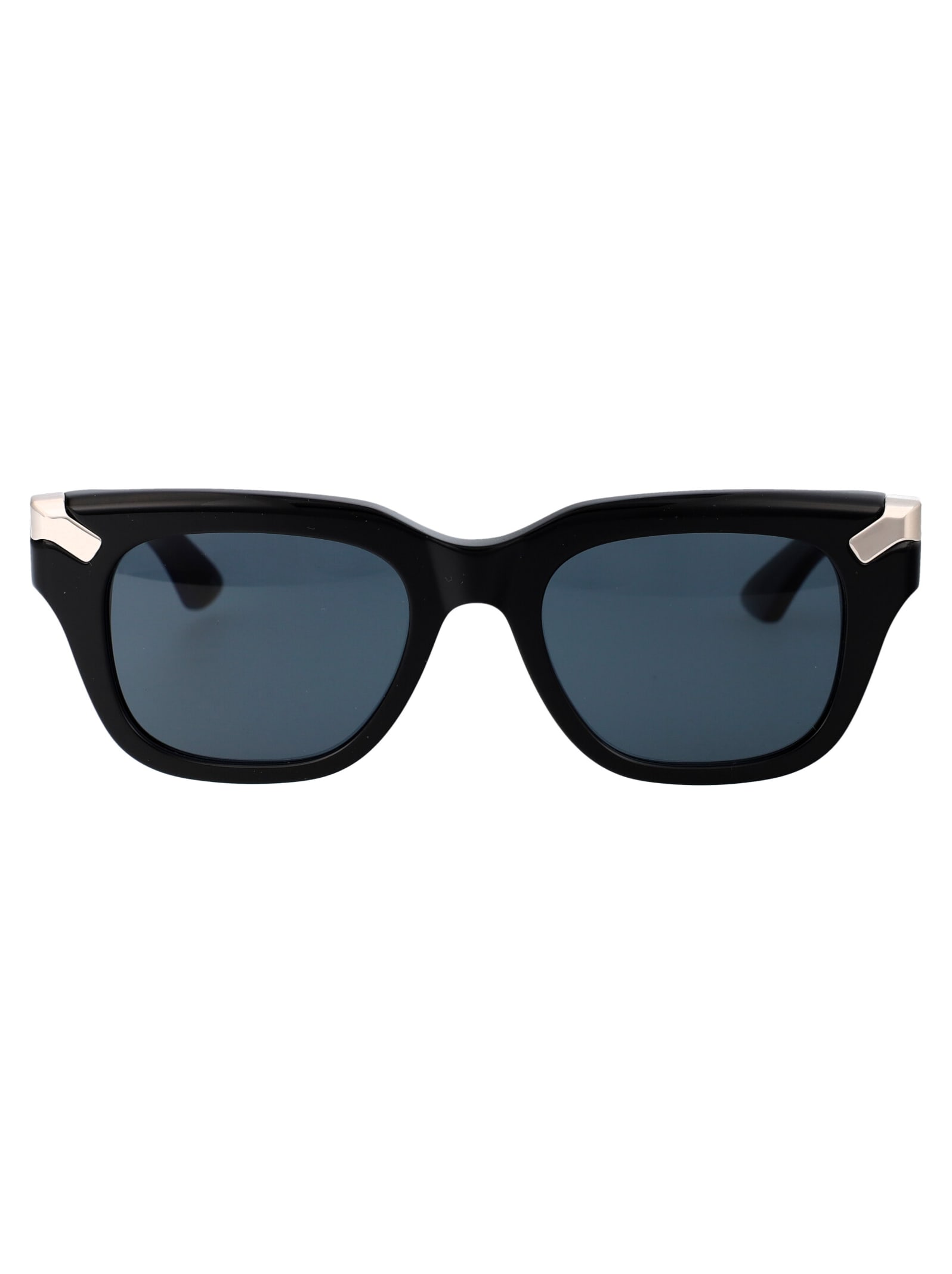 Shop Alexander Mcqueen Am0439s Sunglasses In 002 Black Black Blue