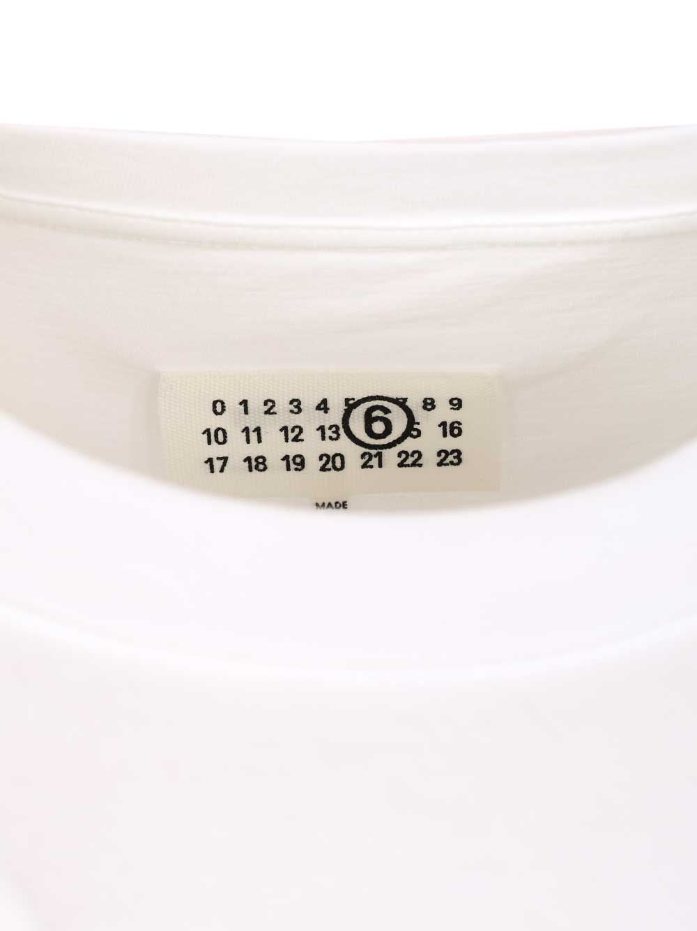 Mm6 Maison Margiela Mm6 By Maison Margiela Relaxed-fit Crew Neck T-shirt With Graphic Print In White