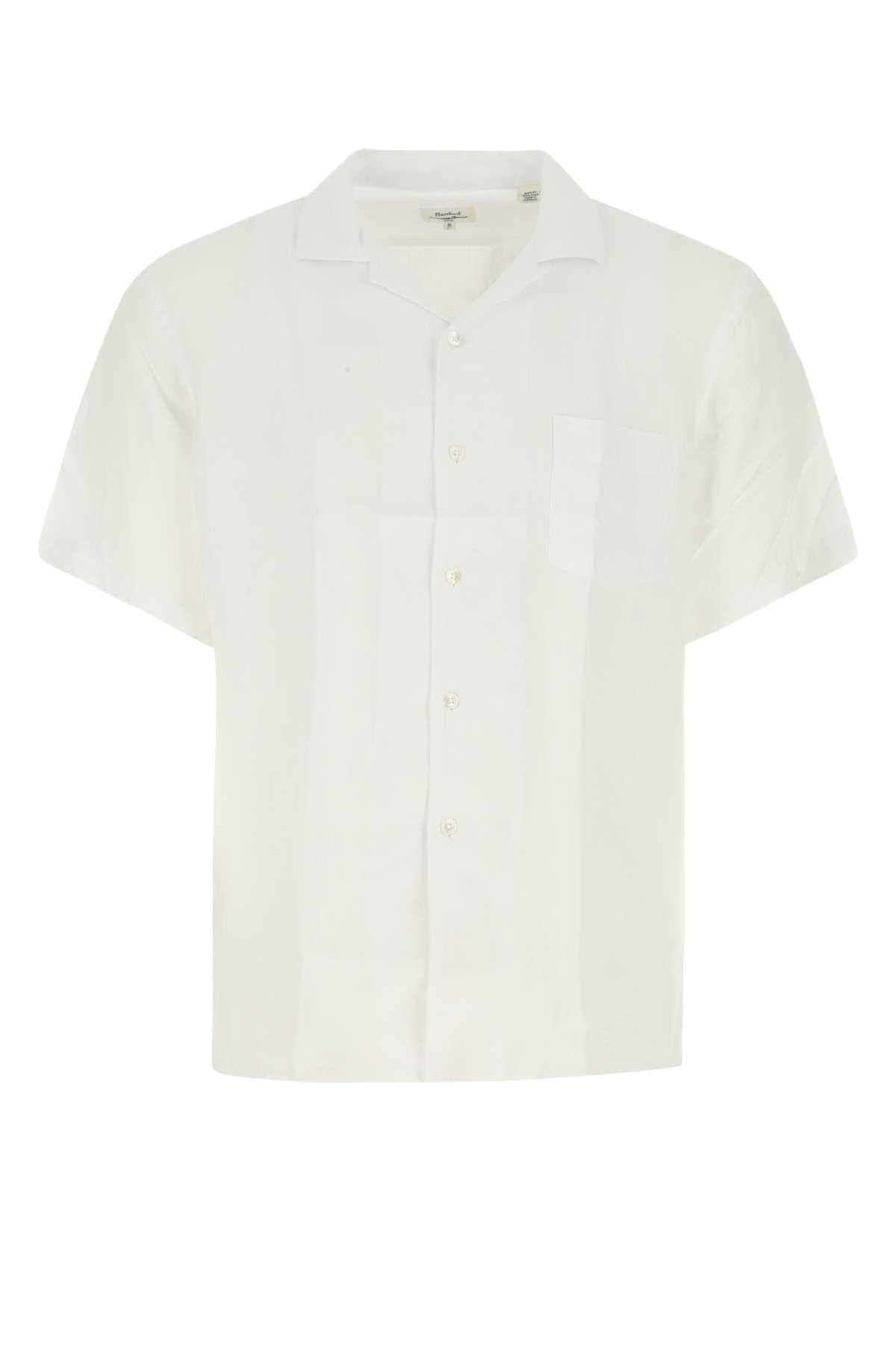 White Linen Palm Shirt