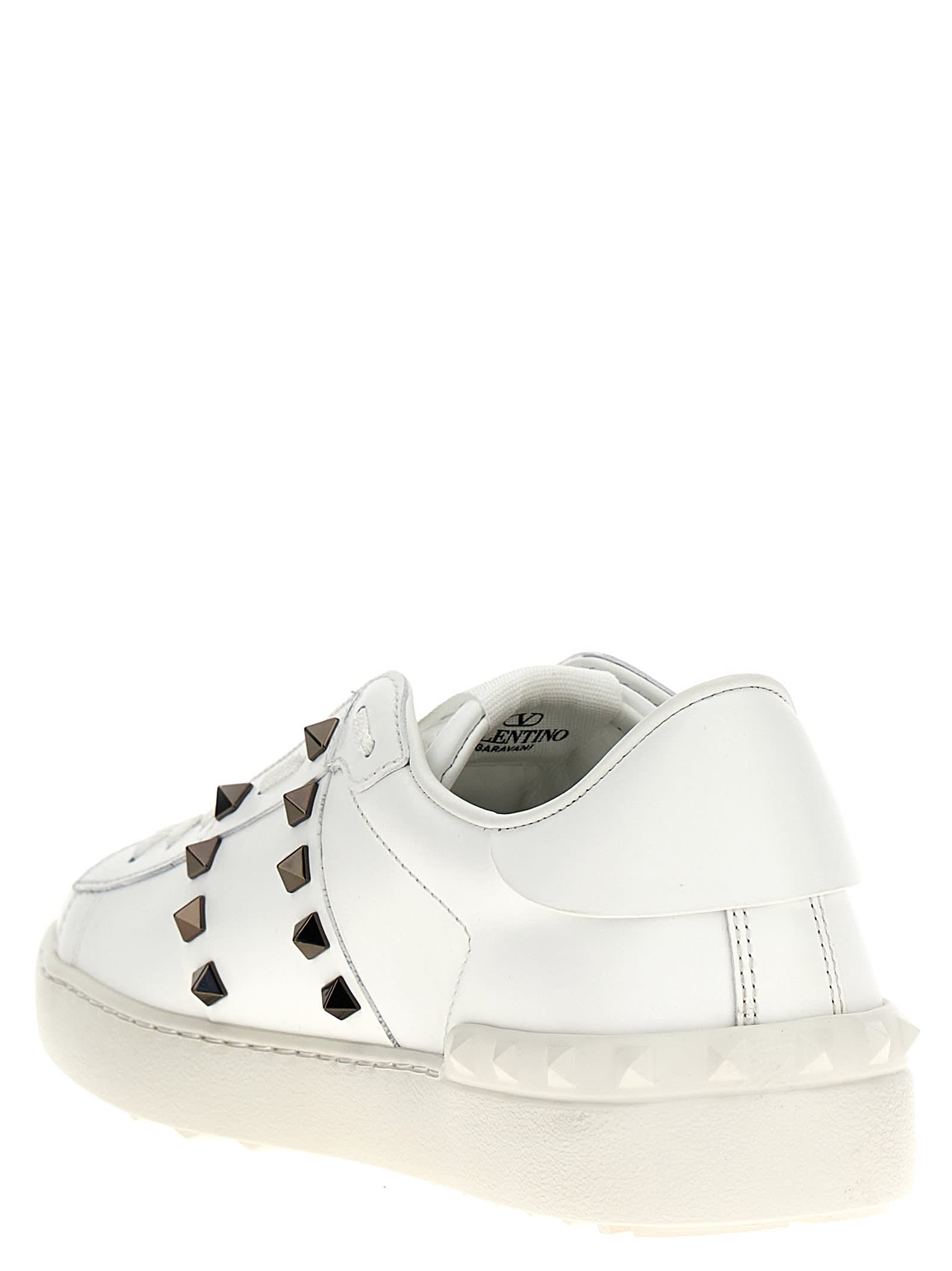 Shop Valentino Garavani Rockstud Untitled Sneakers In White