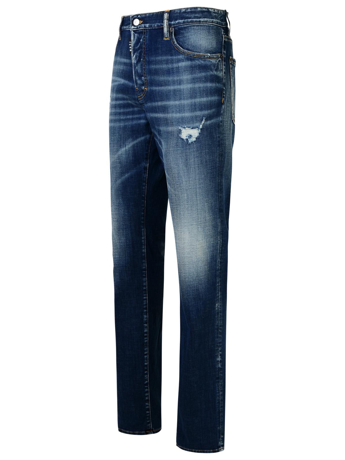 Shop Dsquared2 Blue Cotton Jeans In Navy Blue