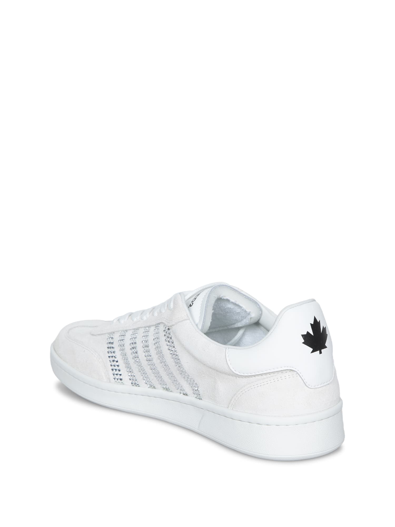 Dsquared2 Boxer Strass White Sneakers In White
