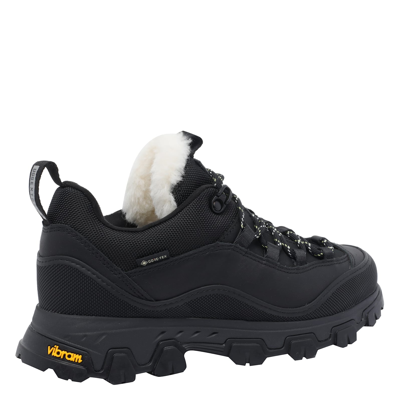 Ugg Black Canvas And Leather Metrotrek Sneakers In Black