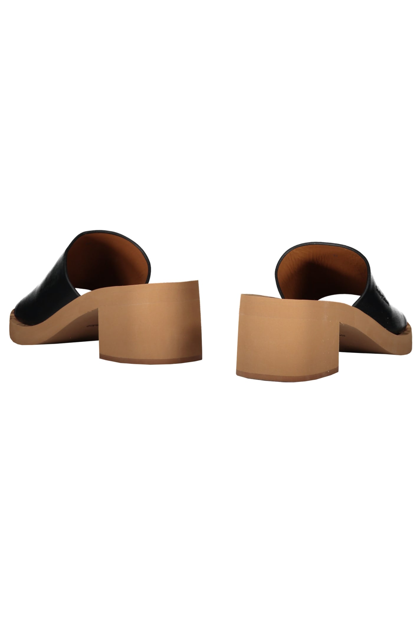 Shop See By Chloé Leather Mules In Black