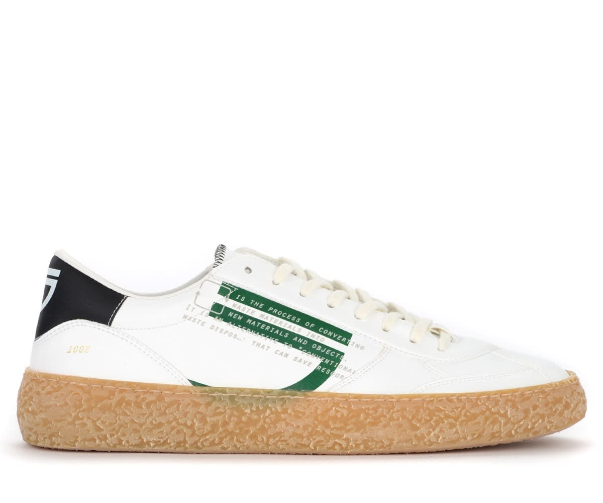 Puraai Foresta White And Green Sneaker