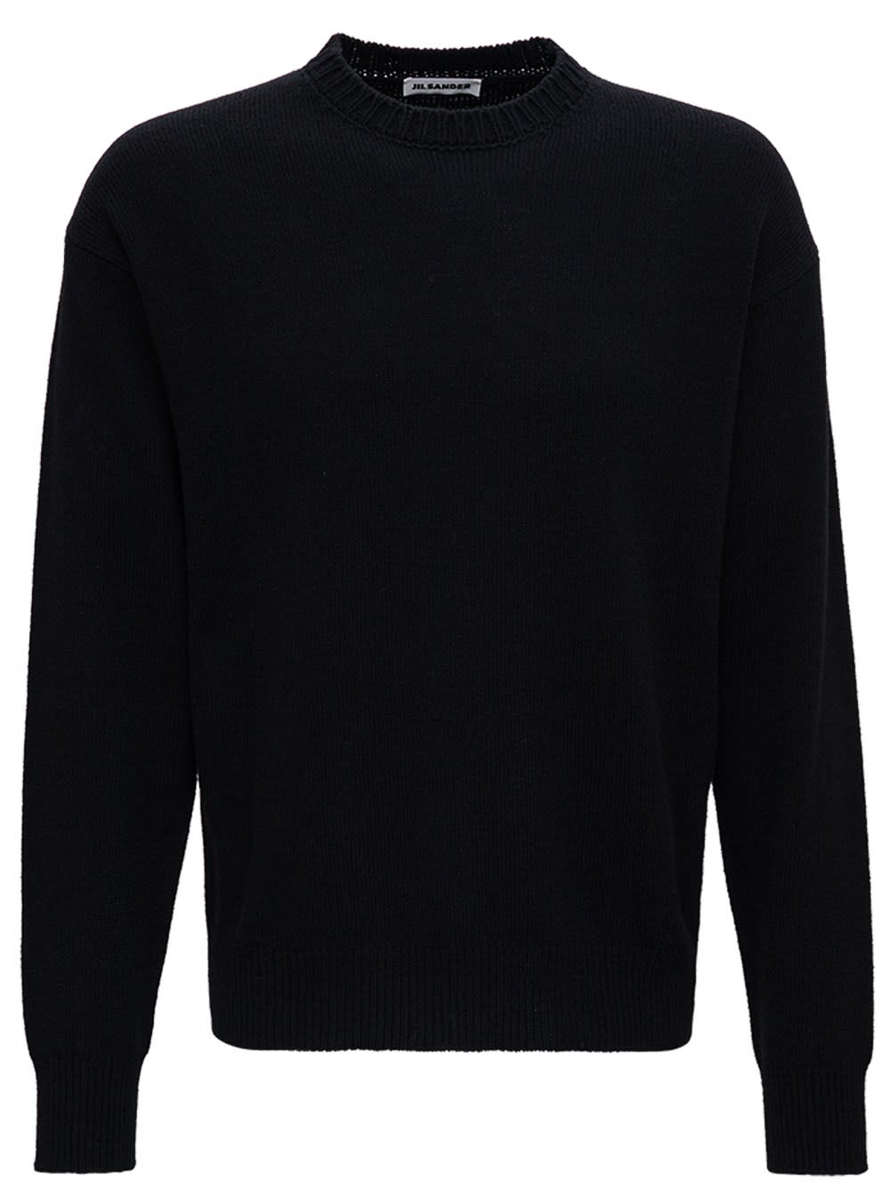 Jil Sander Black Wool And Cashmere Sweater