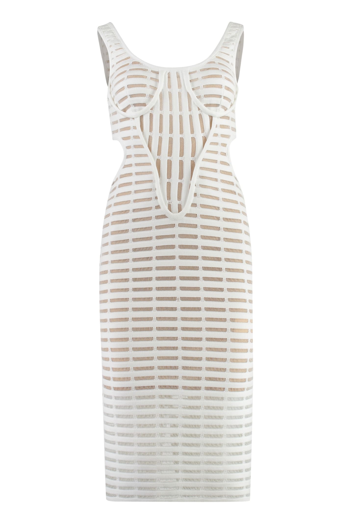 Shop Genny Knitted Dress In White